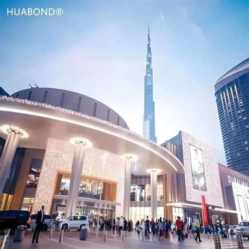 Dubai bevásárlóközpont alumínium kompozit panelek
